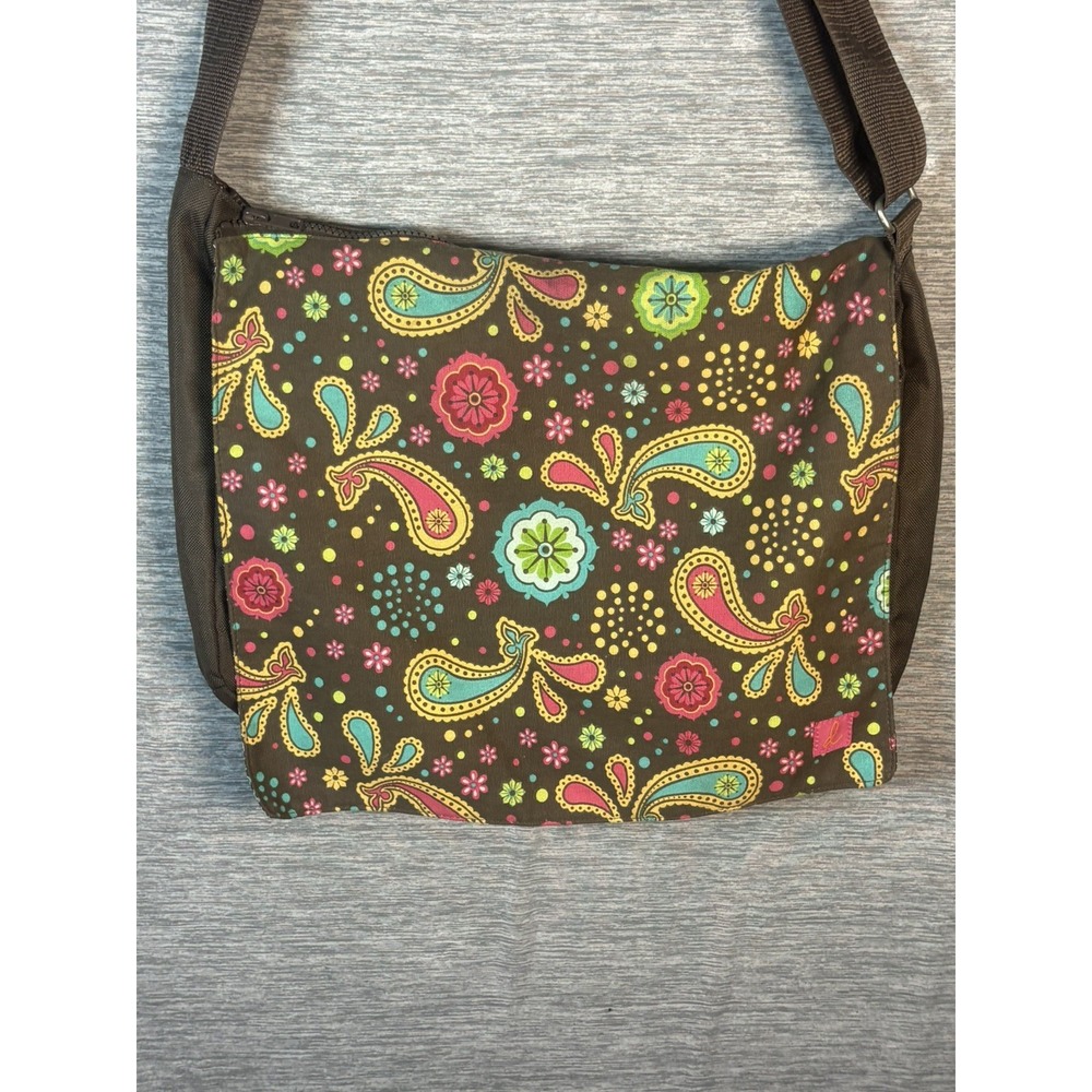 Thirty One Gives Organizing Messenger Bag Playful Paisley Crossbody Diaper Bag
